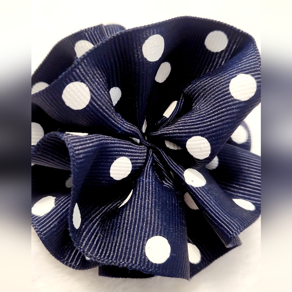 Navy Blue Polkadot Barrett